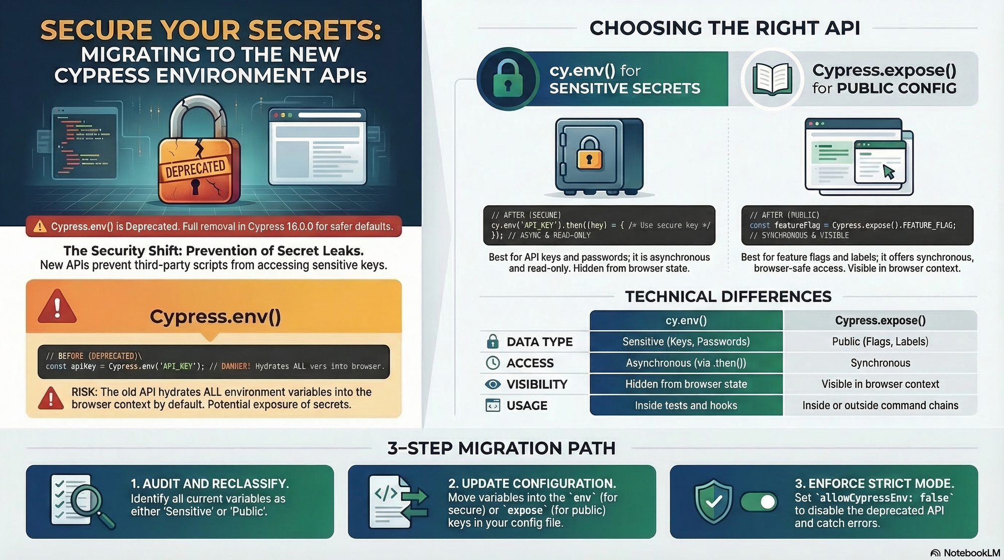 Enhancing Security in Cypress : Migrating from Cypress.env() to cy.env() and Cypress.expose()