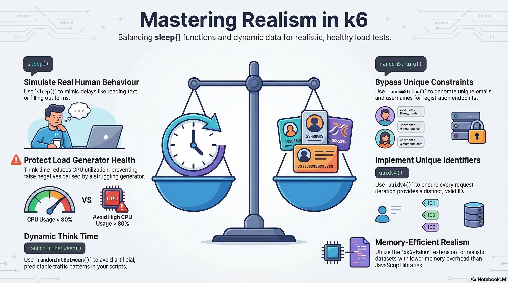 Mastering Realism in k6 Load Resting : Think Time and Dynamic Data